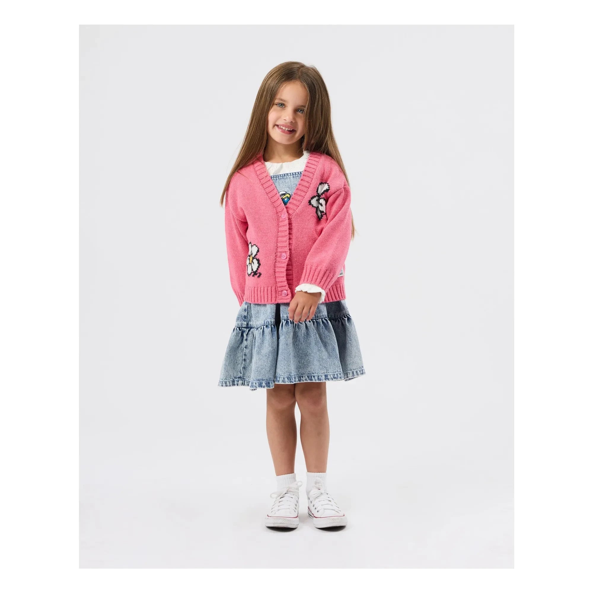 Goldie + Ace - Cardigan - Goldie + Ace x Schtroumpfs | Pink