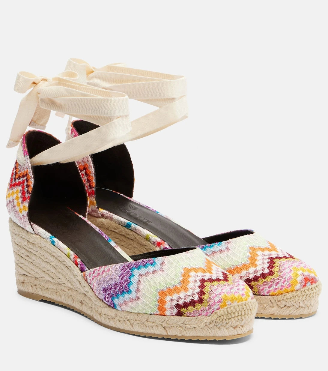 Missoni - Eva 60 Zigzag lamé espadrille wedges