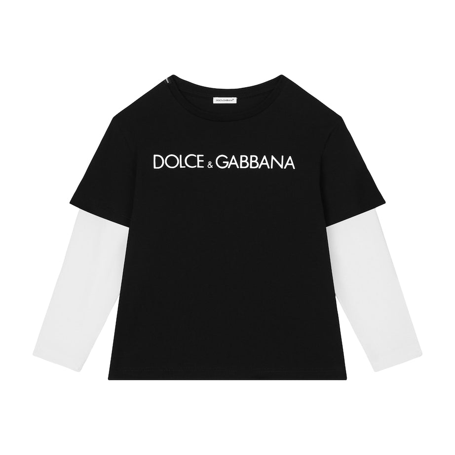 Dolce & Gabbana Kids Long-Sleece Logo Print T-Shirt (2-6 Years)