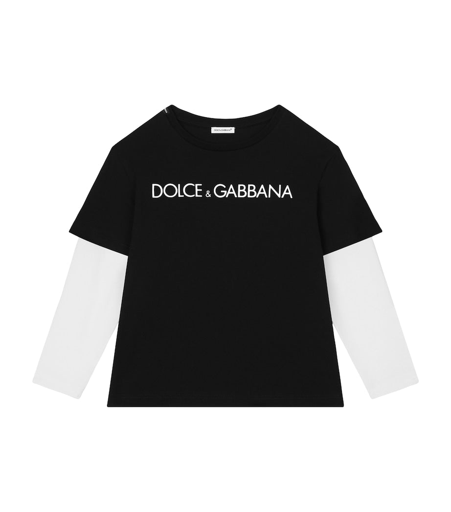 Dolce & Gabbana Kids Long-Sleece Logo Print T-Shirt (2-6 Years)