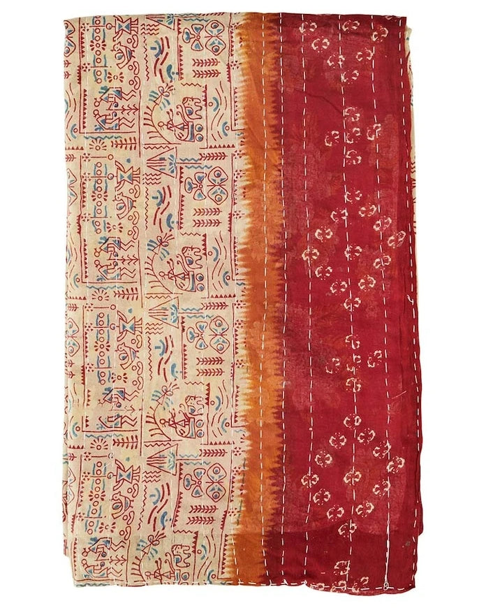 Madam Stoltz Recycled Kantha Yatak Örtüsü