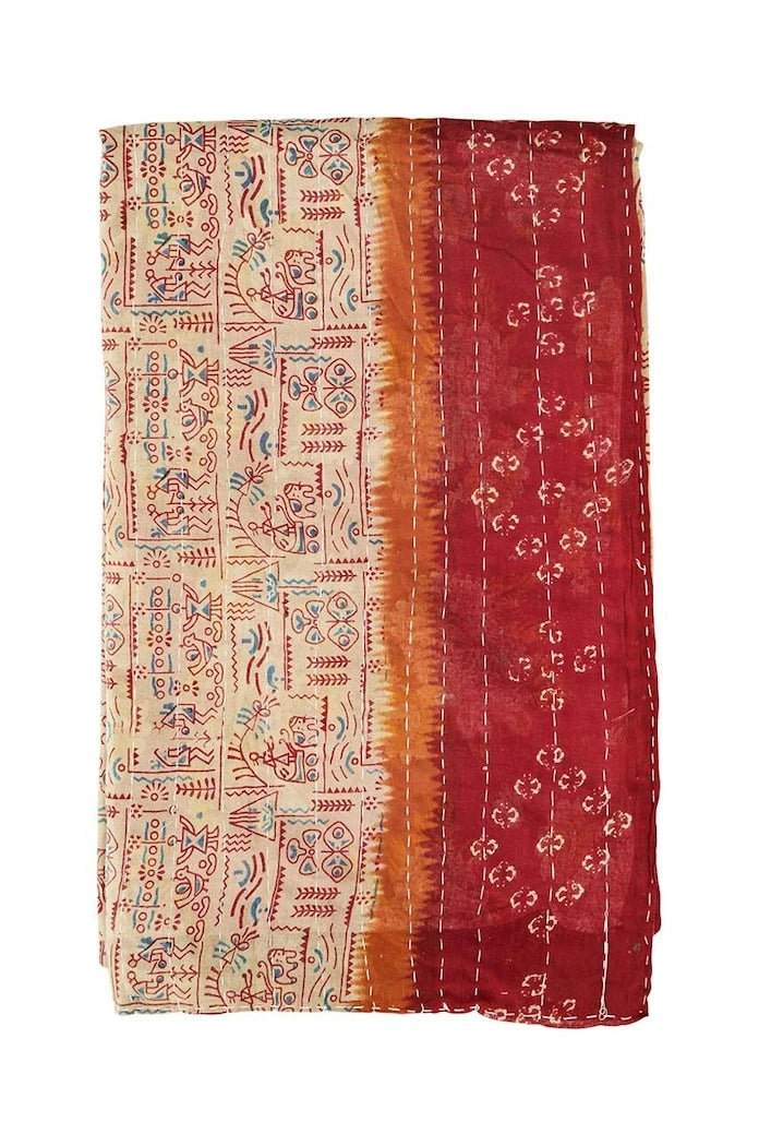 Madam Stoltz Recycled Kantha Yatak Örtüsü
