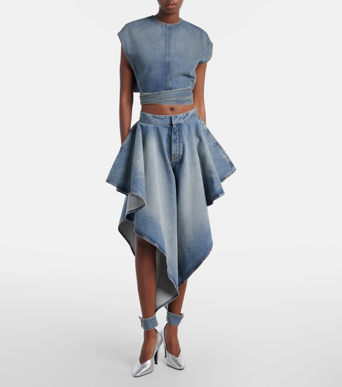 Alaïa - Drape detaylı havuç paça jean