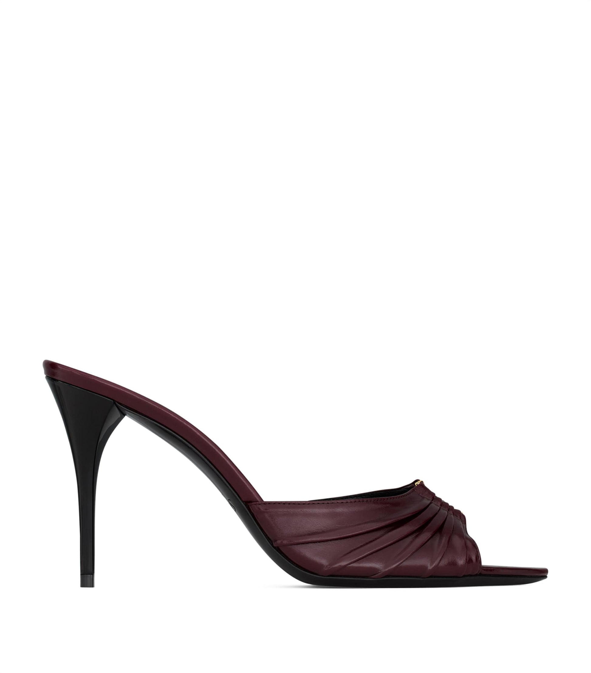 Pink Leather Babylone Mules 90