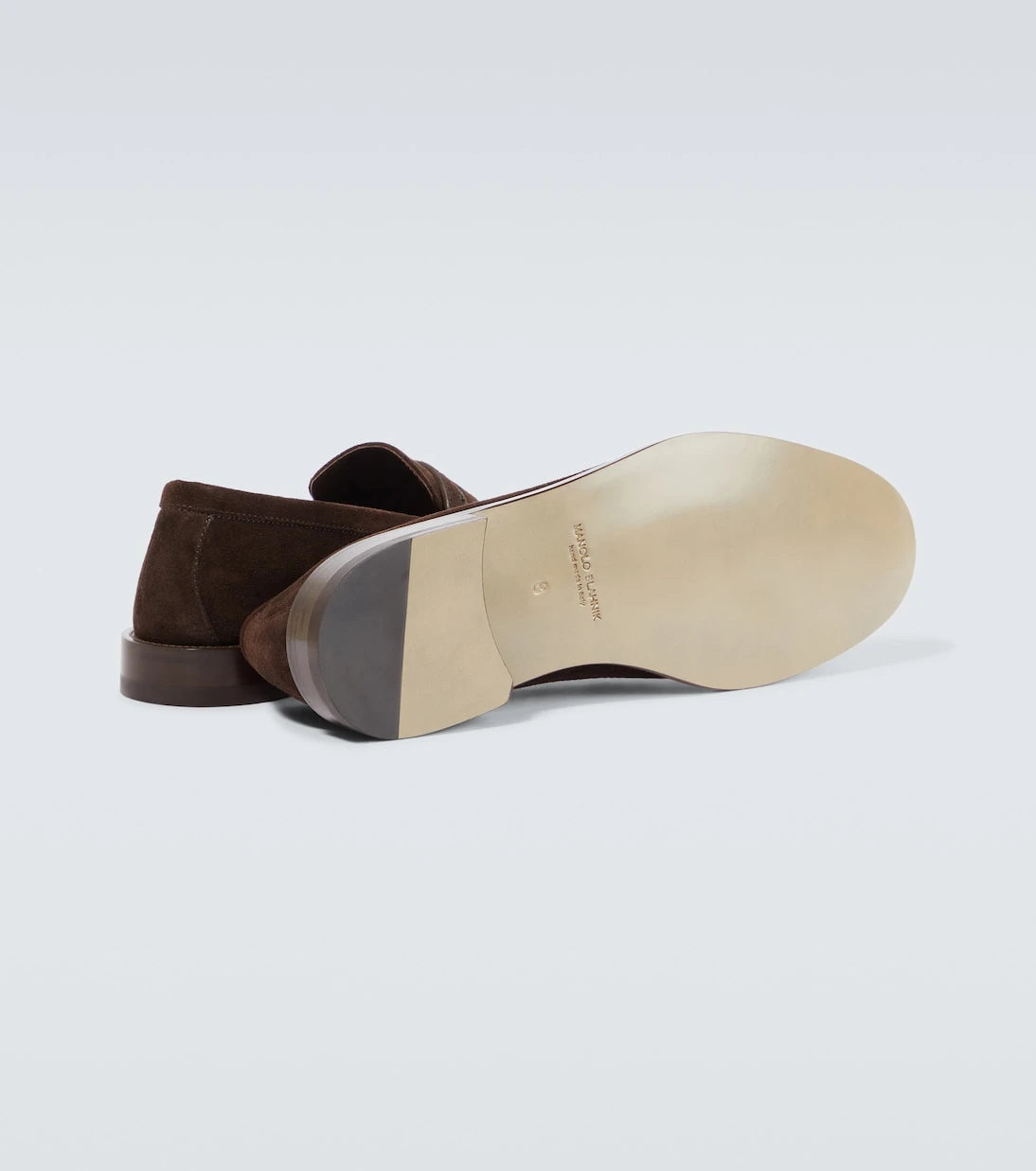 Manolo Blahnik - Perry suede penny loafers