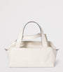 White Leather Top-Handle Bag