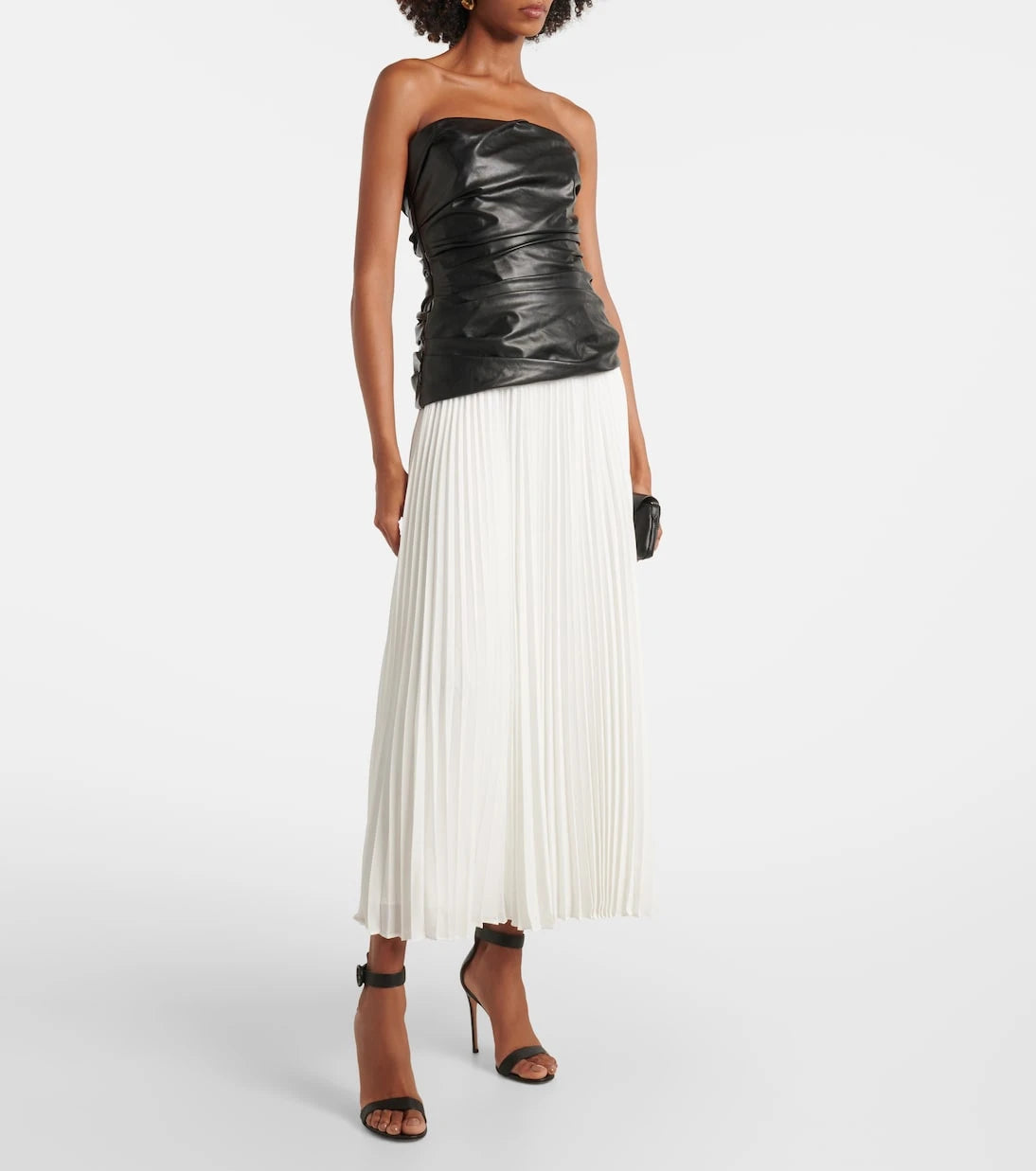 Simkhai - Arie strapless faux leather midi dress