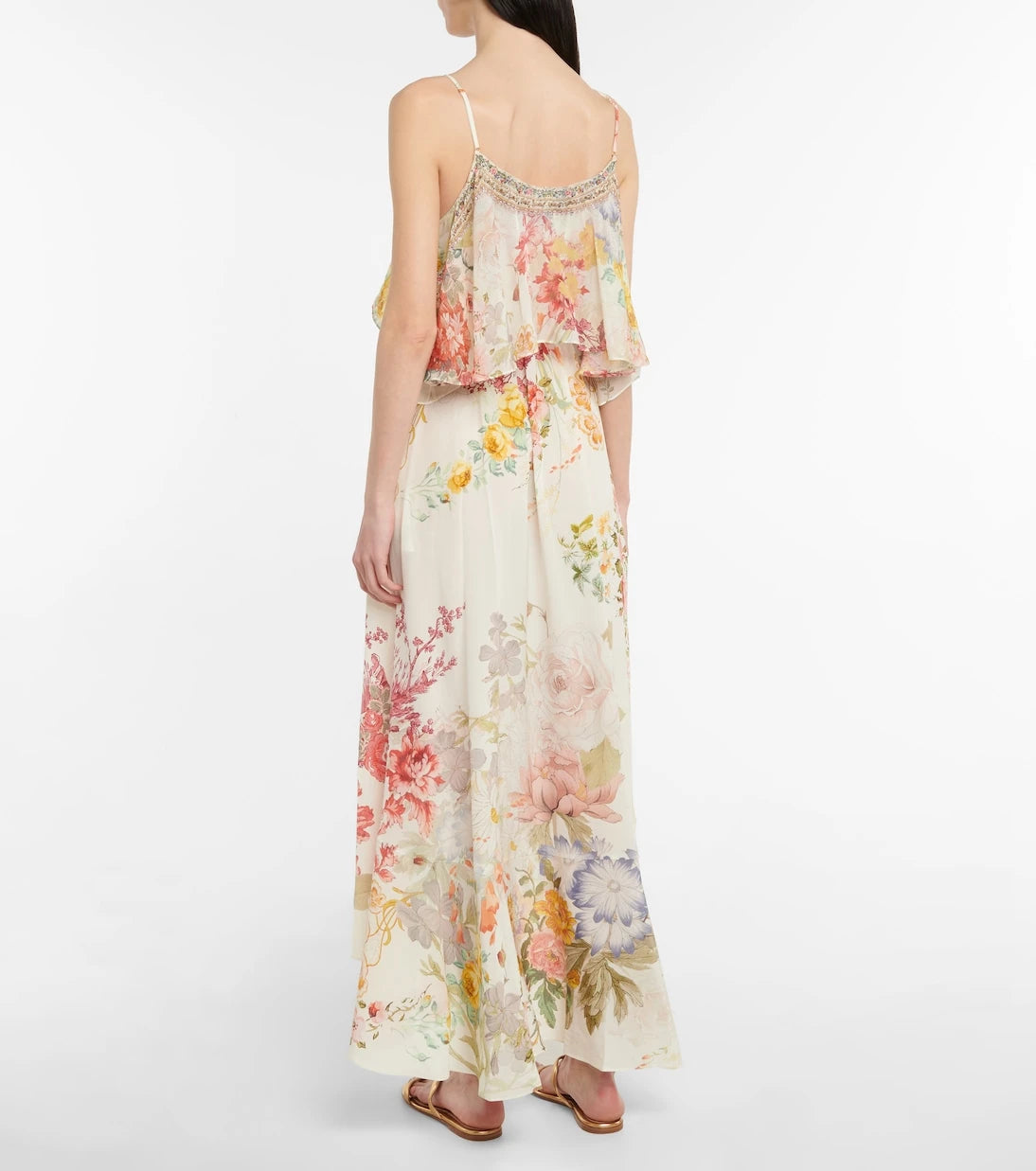 Camilla - Floral silk slip dress
