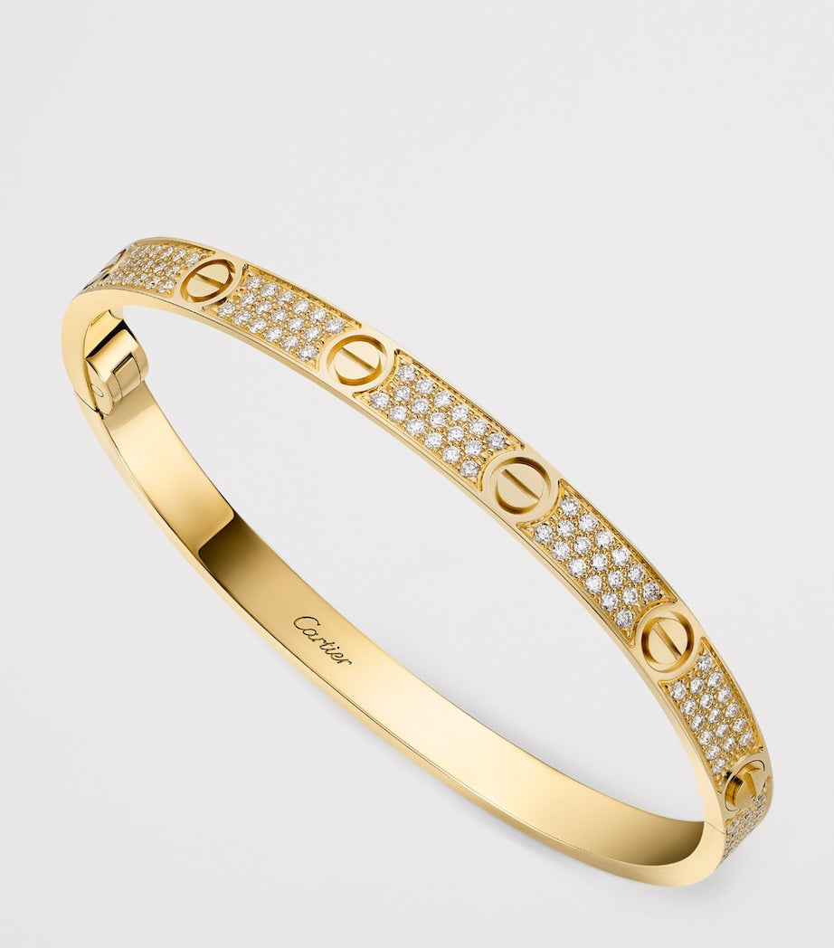 Cartier Medium Yellow Gold and Diamond LOVE Bracelet