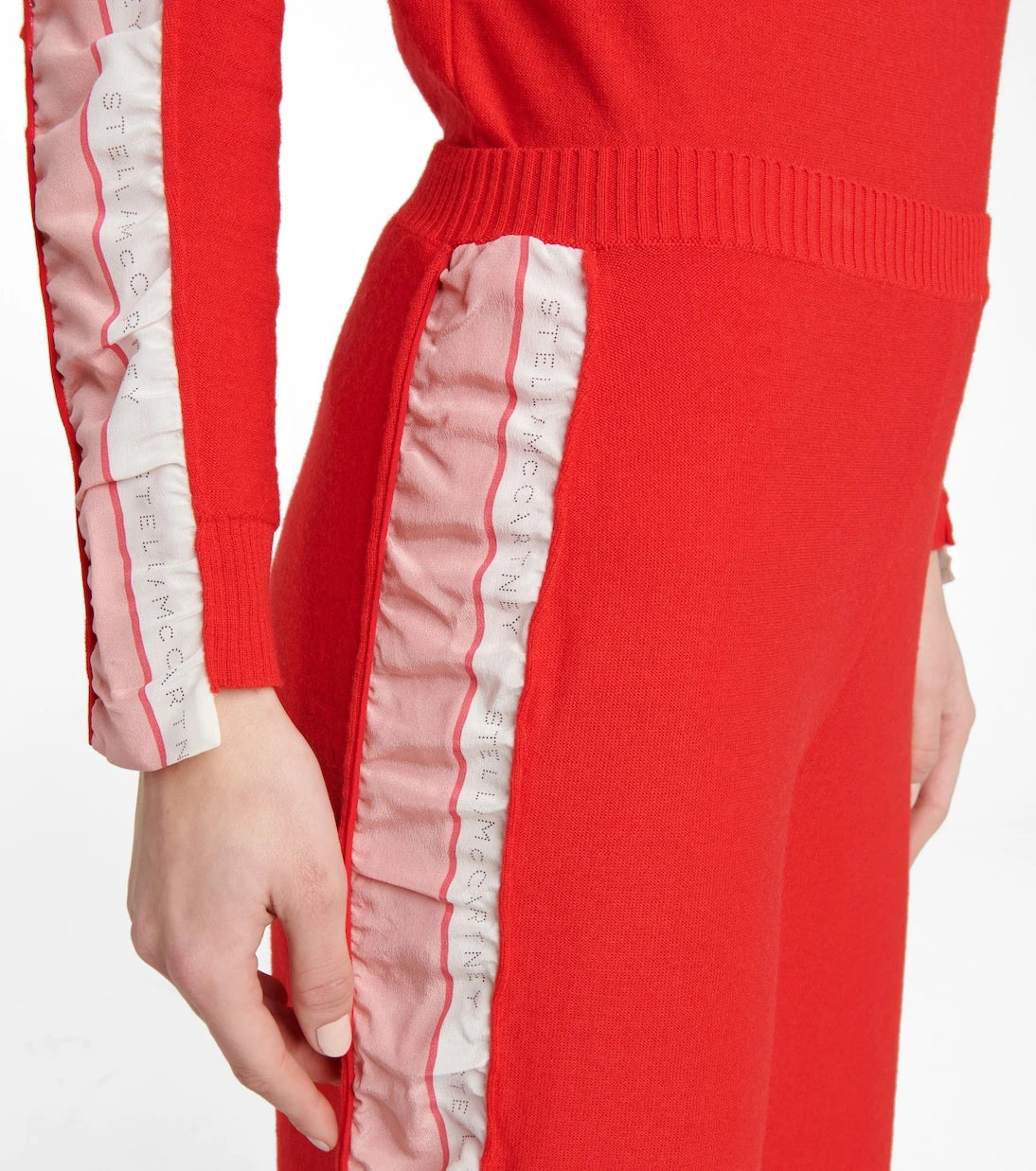 Stella McCartney - Silk-trimmed wool sweatpants