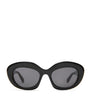 Black Acetate Dawn Oval Sunglasses