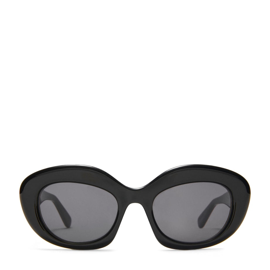 Black Acetate Dawn Oval Sunglasses