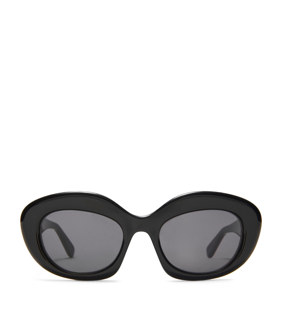 Black Acetate Dawn Oval Sunglasses