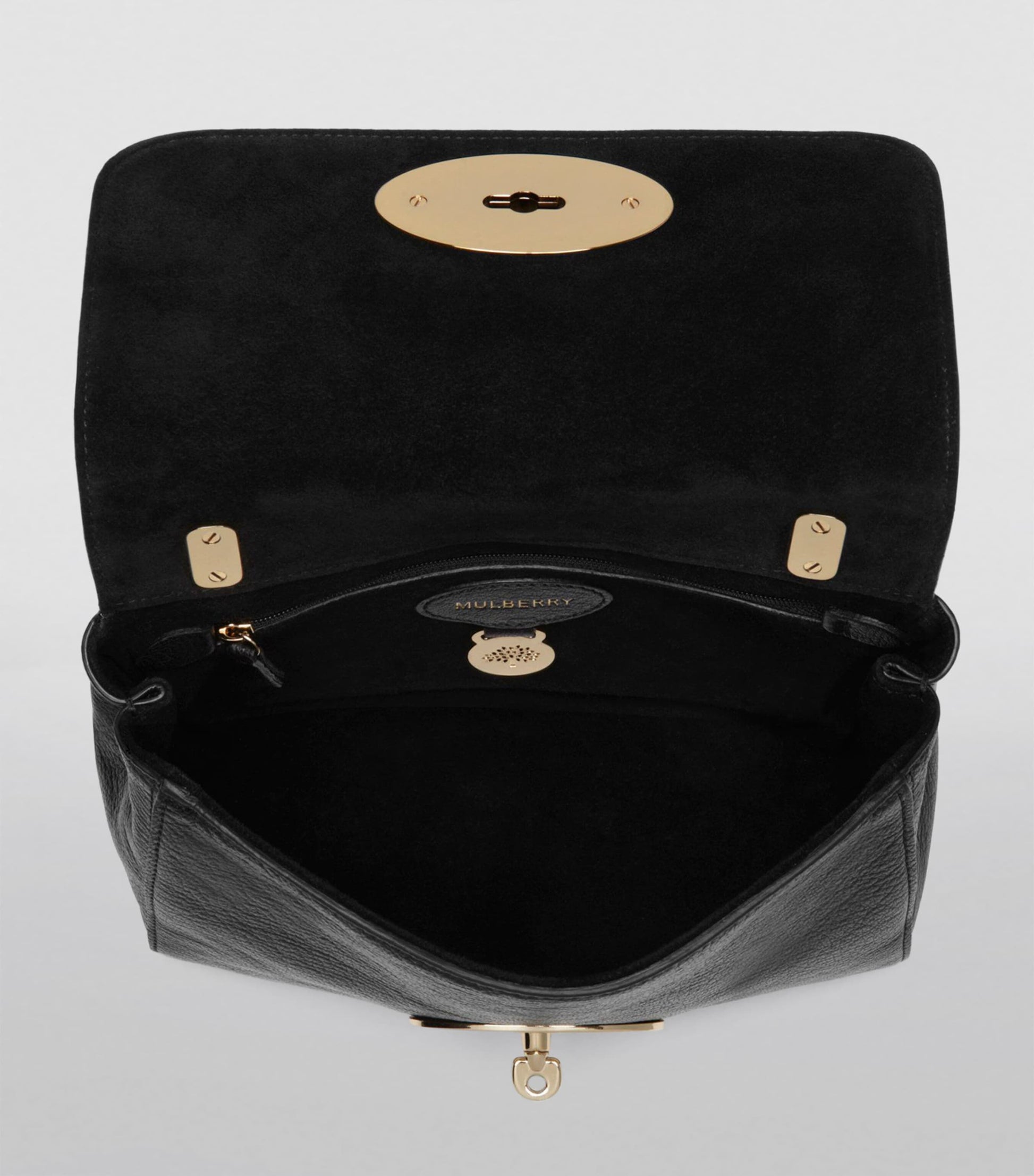Black Leather Lily Shoulder Bag