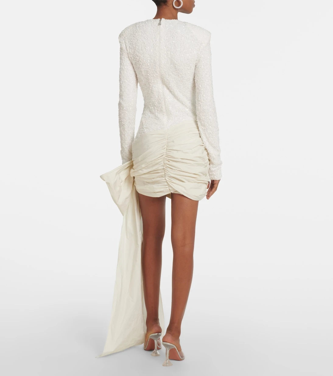Rotate - Bridal bow-detail sequined minidress