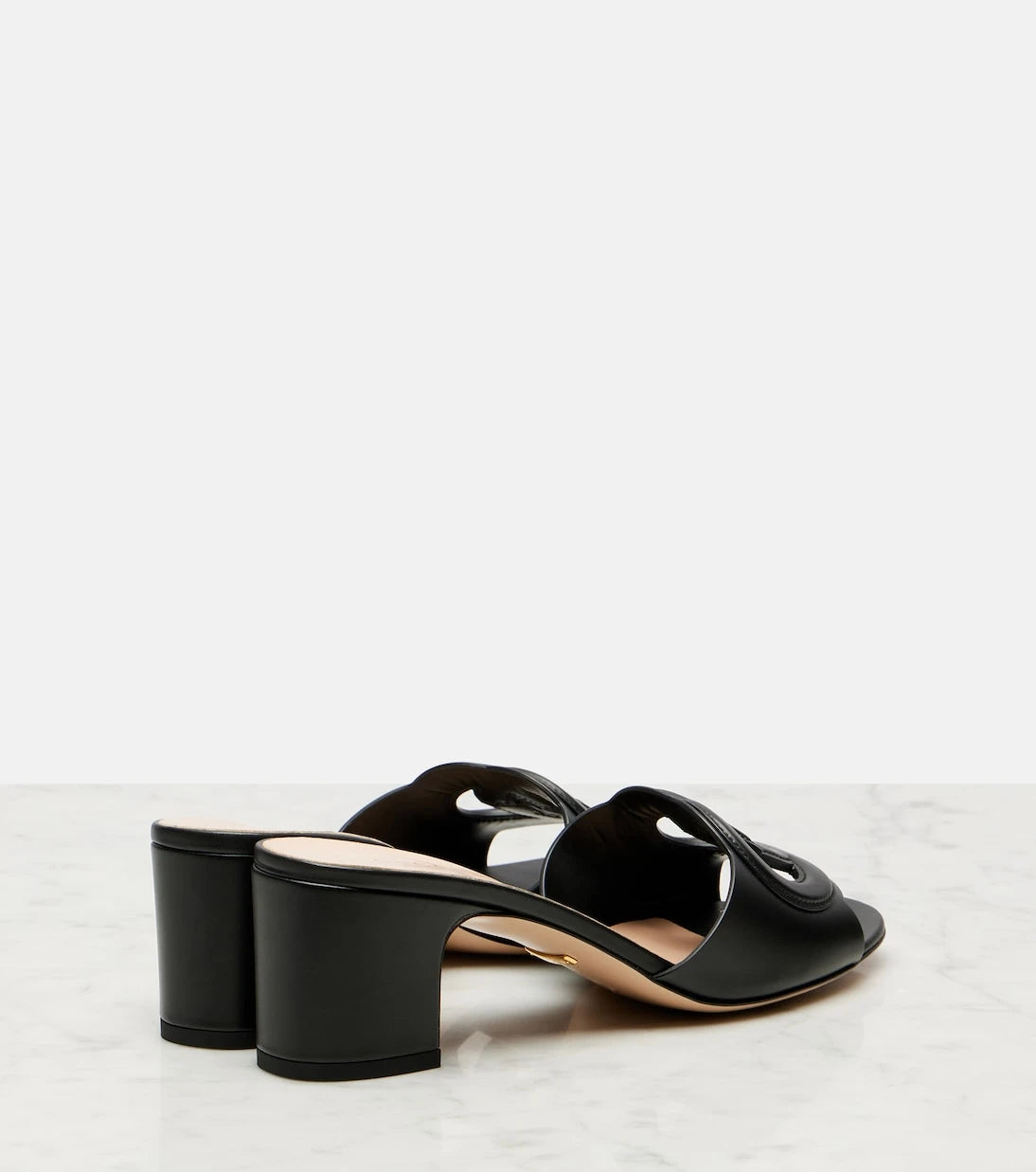 Gucci - Interlocking G leather mules