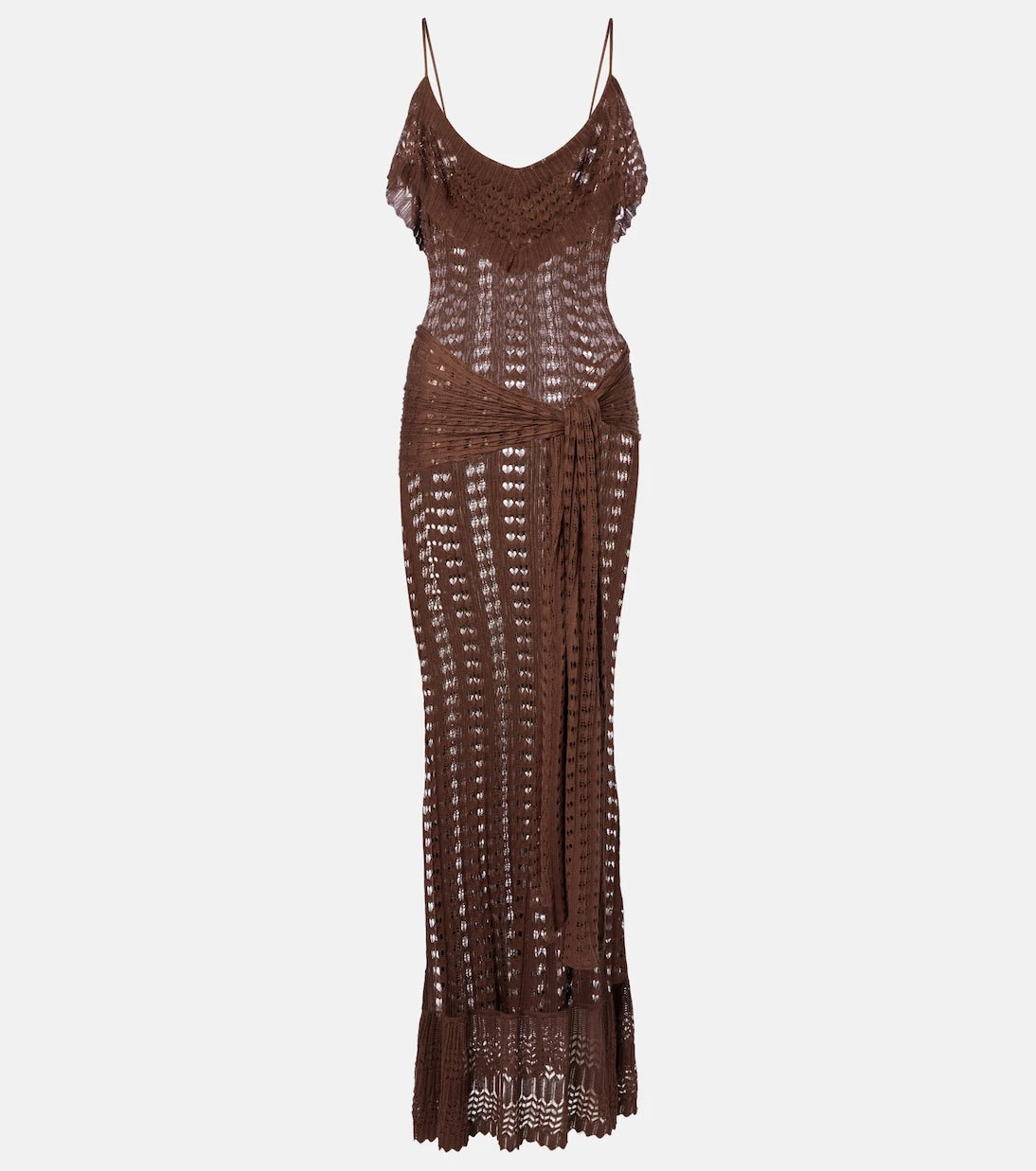Aya Muse - Ruffled pointelle maxi dress