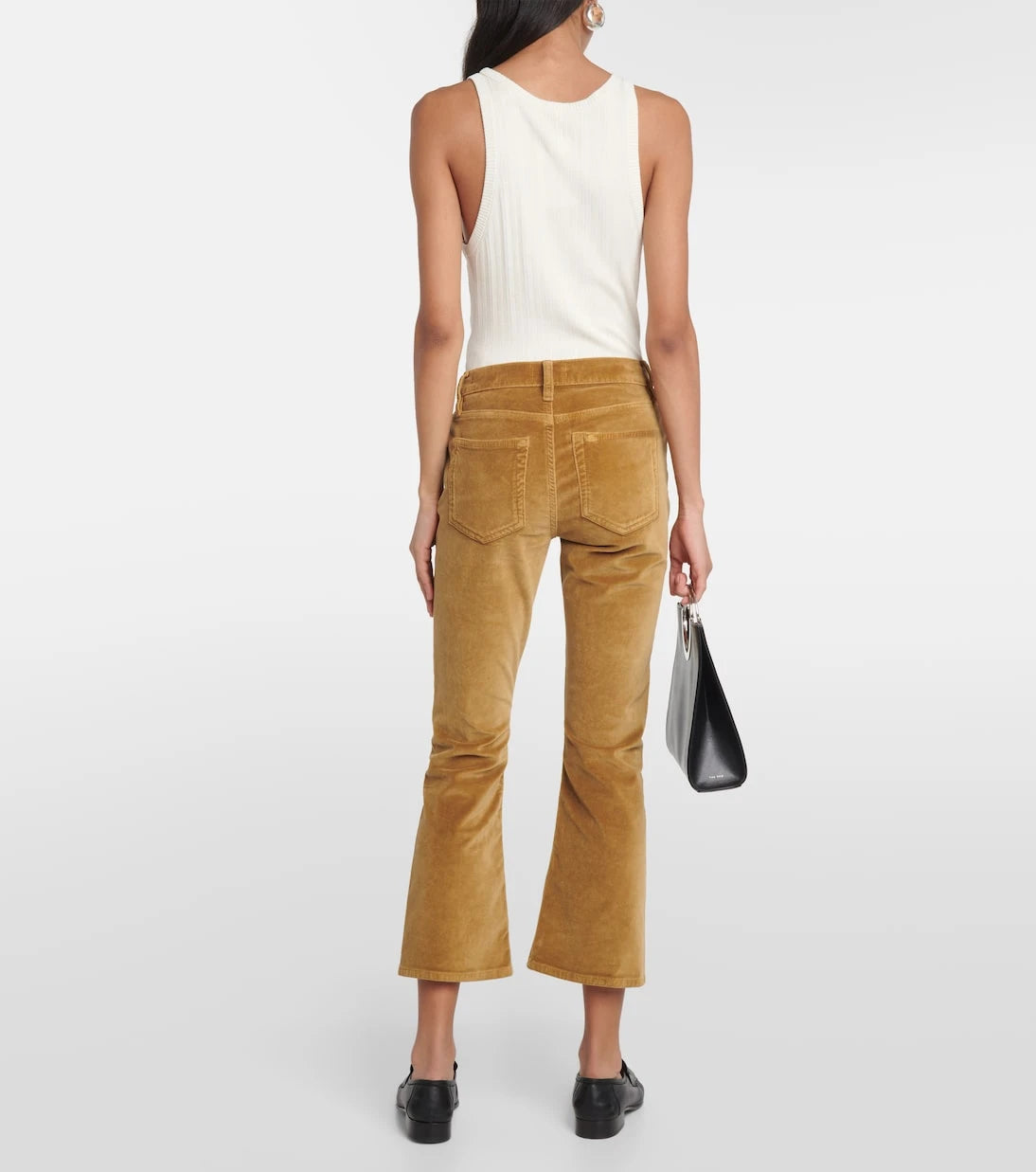 Frame - Le Crop Mini Boot Velveteen bootcut jeans