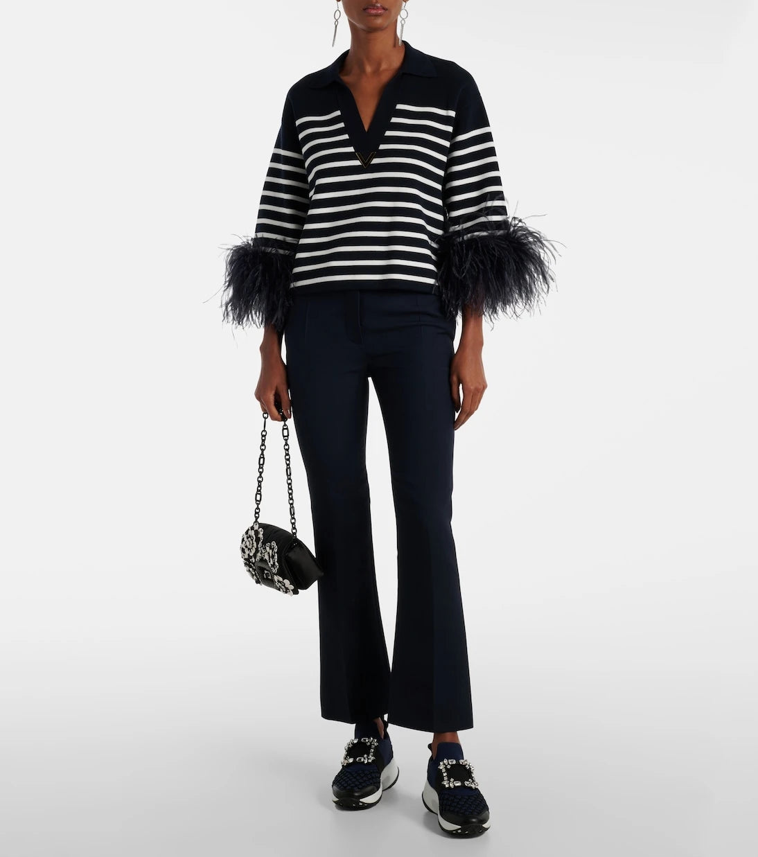 Roger Vivier - حذاء رياضي Viv' Run Strass Buckle