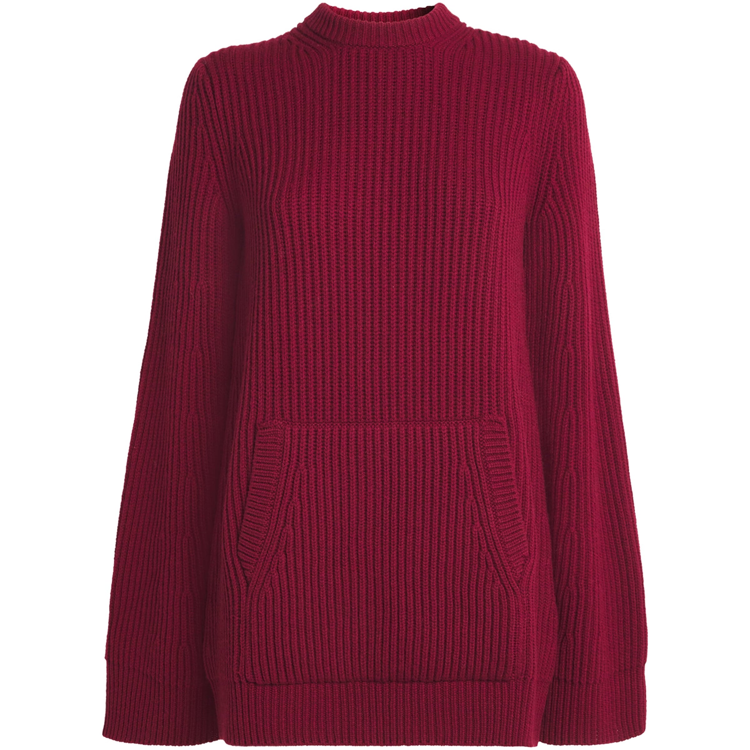 Red Wool-Cashmere Mini Dress