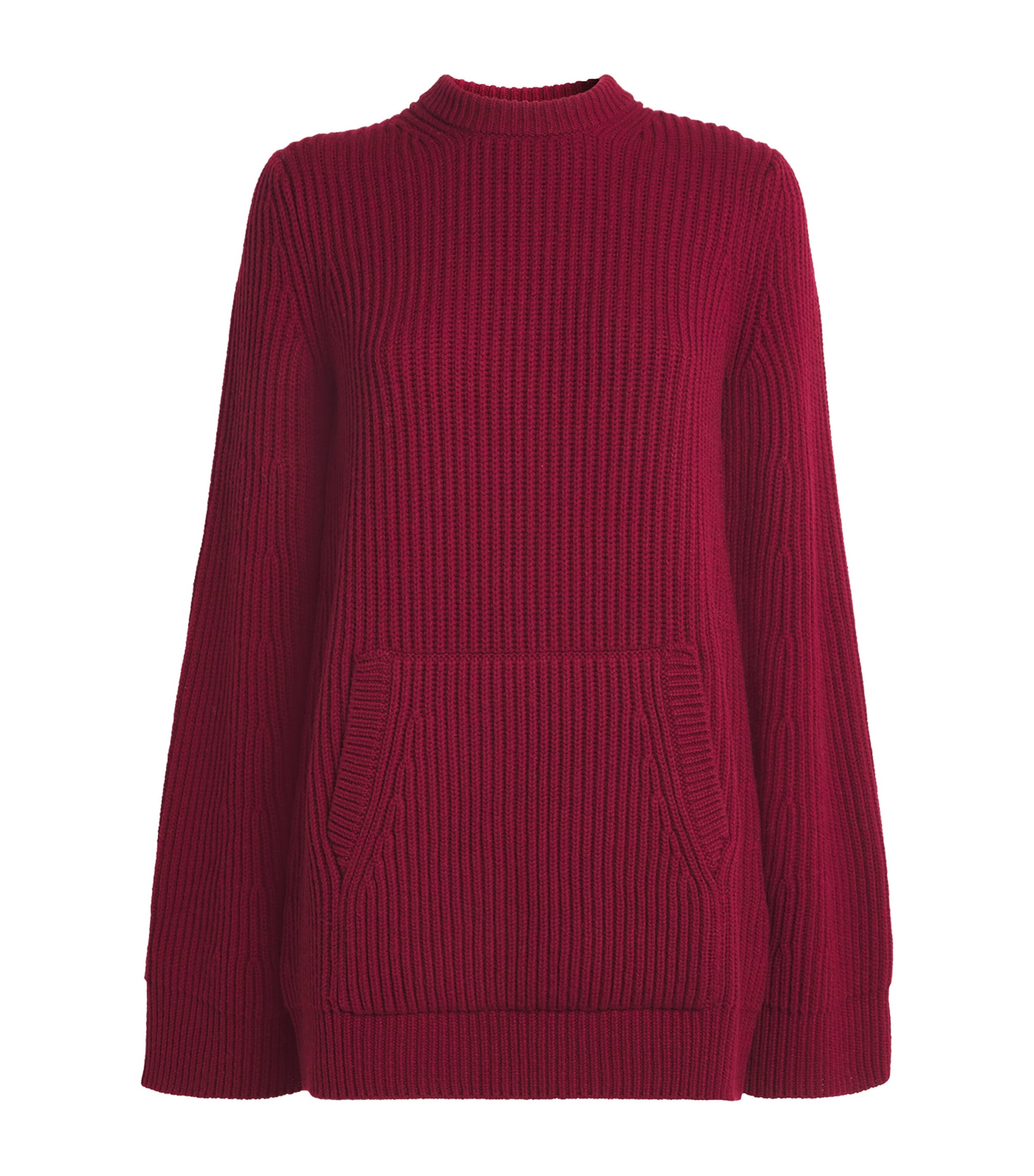 Red Wool-Cashmere Mini Dress