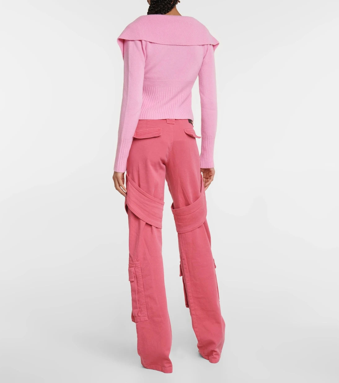 Blumarine - Ribbed-knit wool and cashmere cardigan