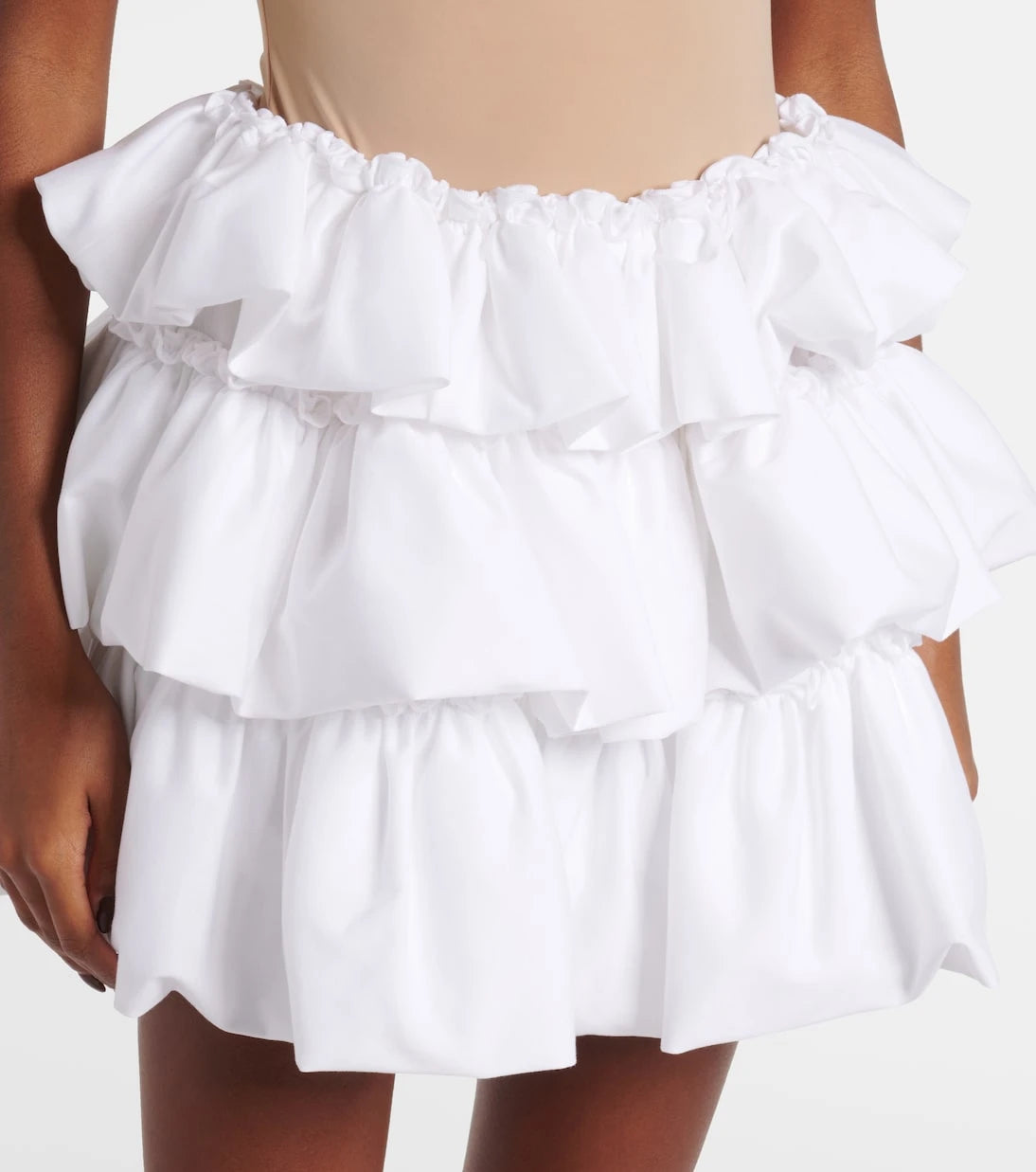 Noir Kei Ninomiya - Tiered cotton miniskirt