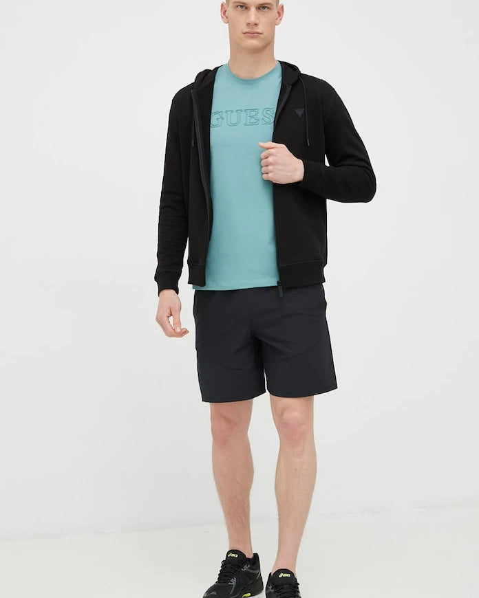 Guess erkek pamuklu kapüşonlu sweatshirt ALDWIN