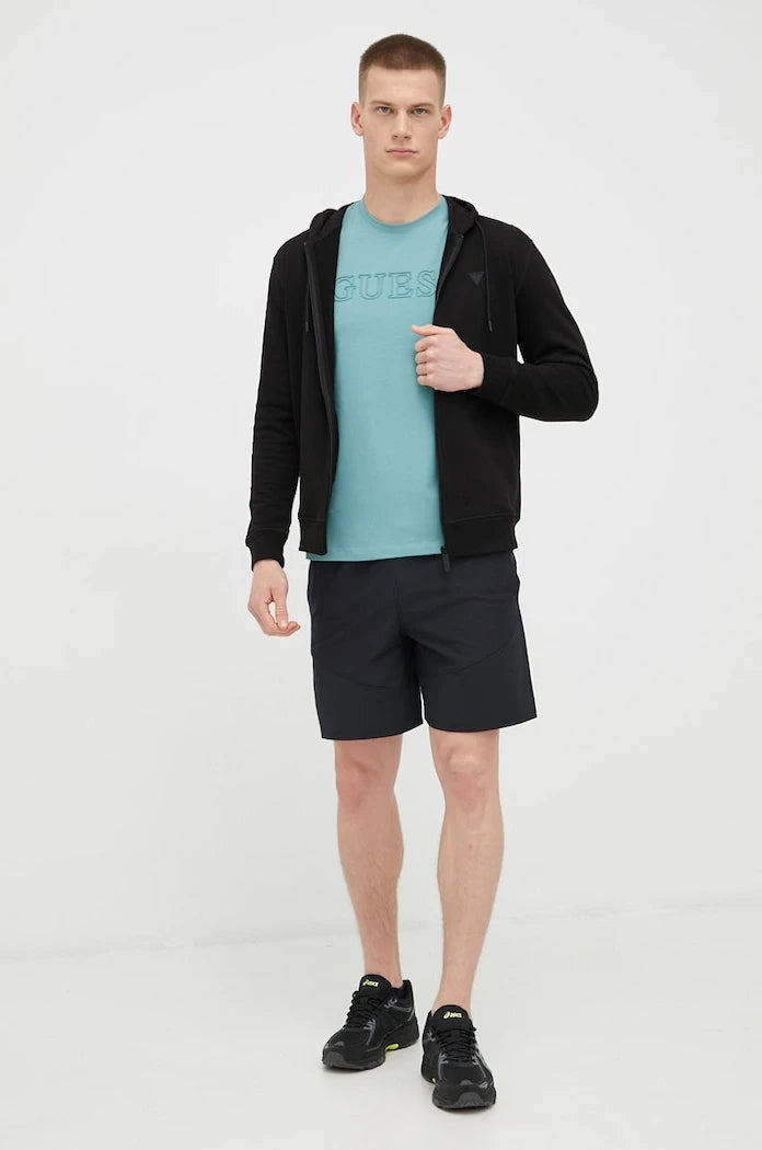 Guess erkek pamuklu kapüşonlu sweatshirt ALDWIN