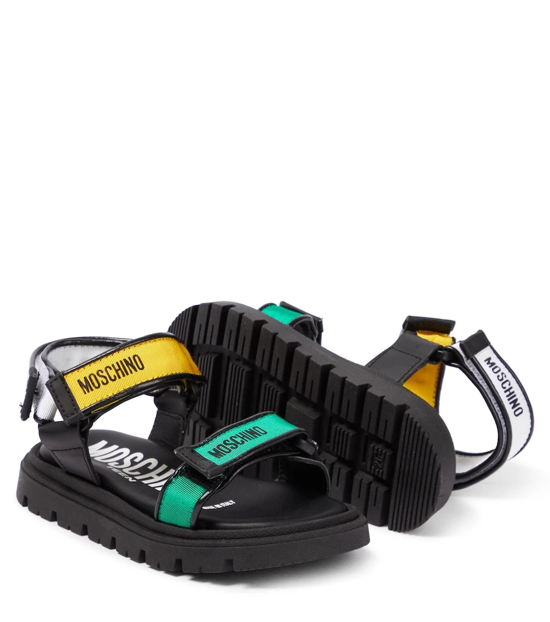 Moschino Kids - صنادل بشعار الماركة