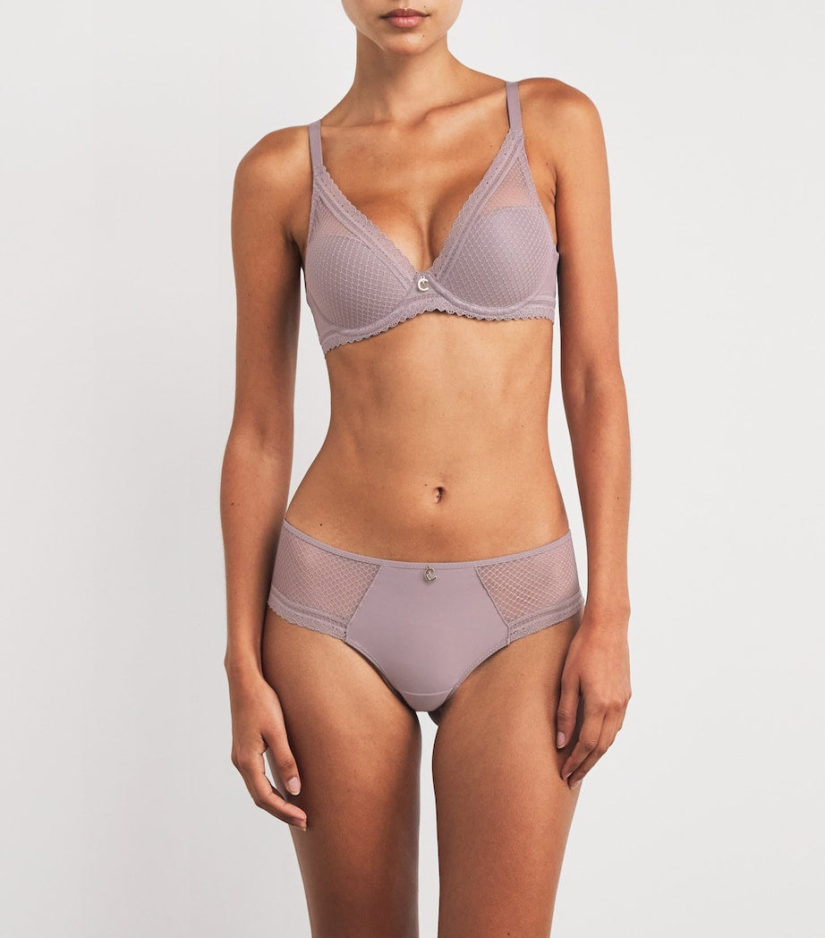 Purple Lace Romance Plunge T-Shirt Bra