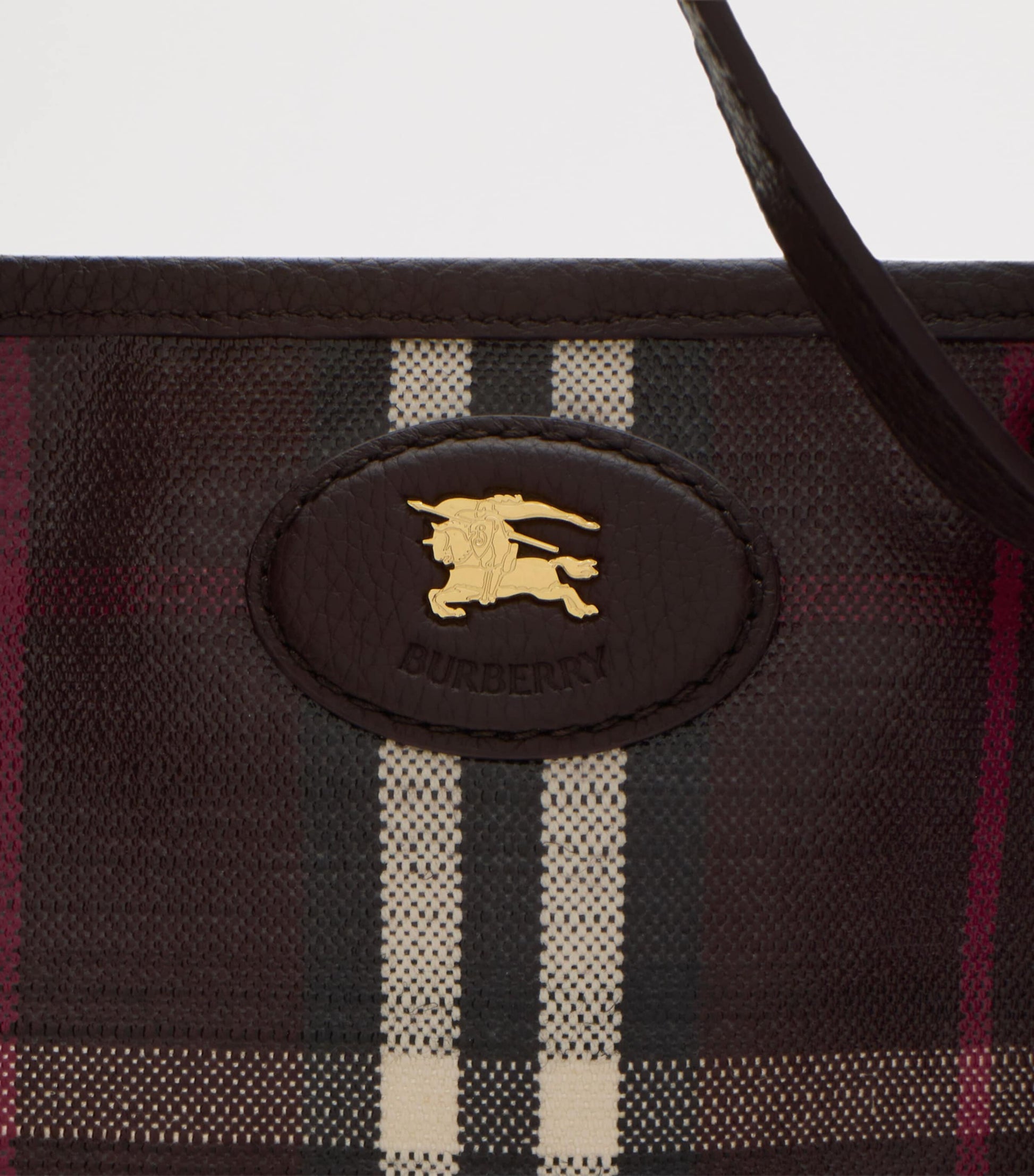 Burberry Brown Medium Canvas Highlands Tote Bag
