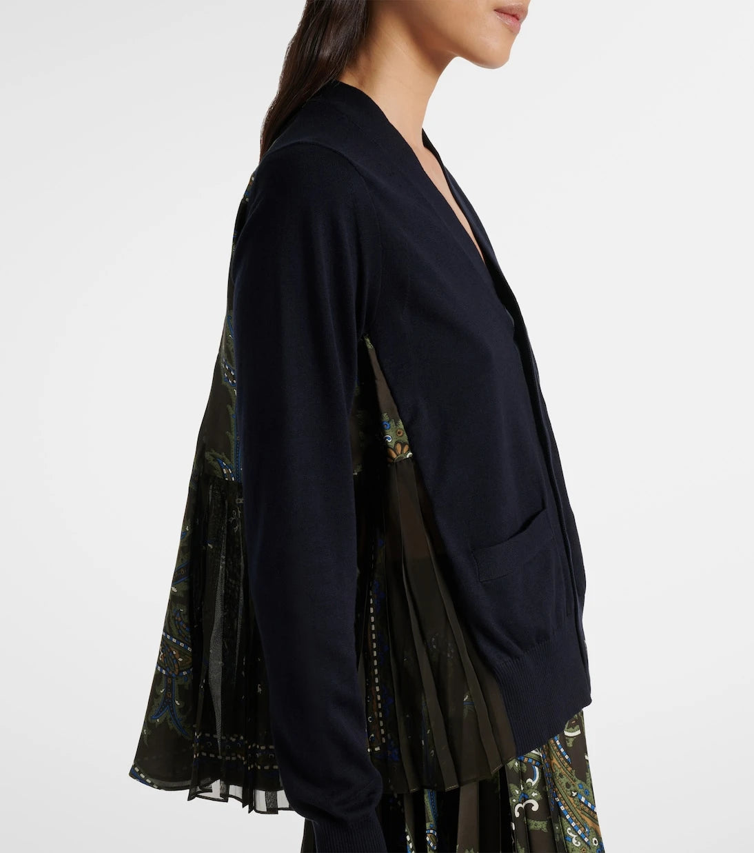 Sacai - Paneled cardigan