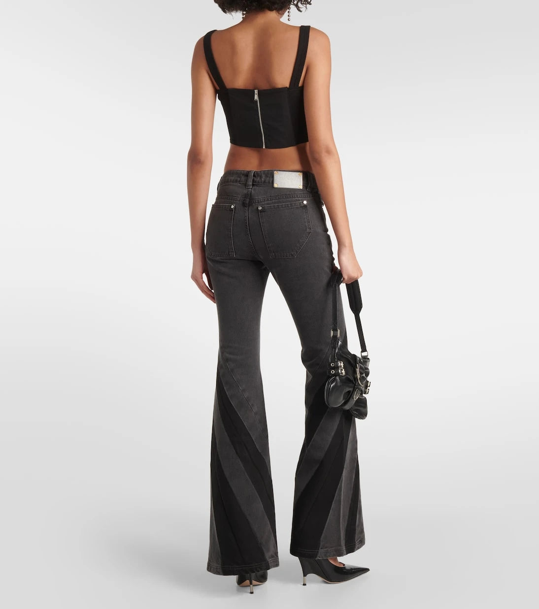 Dion Lee - Darted mid-rise flared jeans