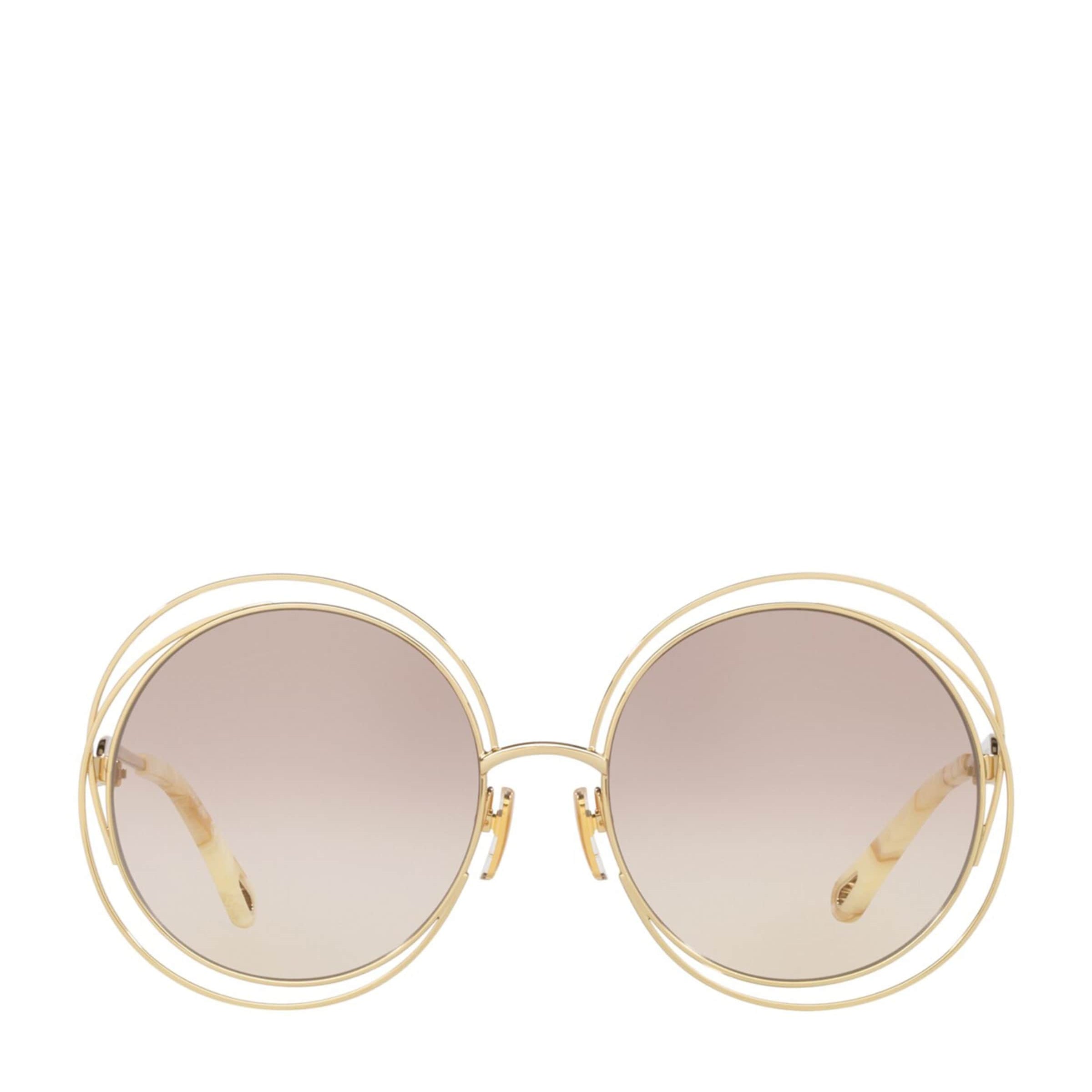 Gold Round Carlina Sunglasses