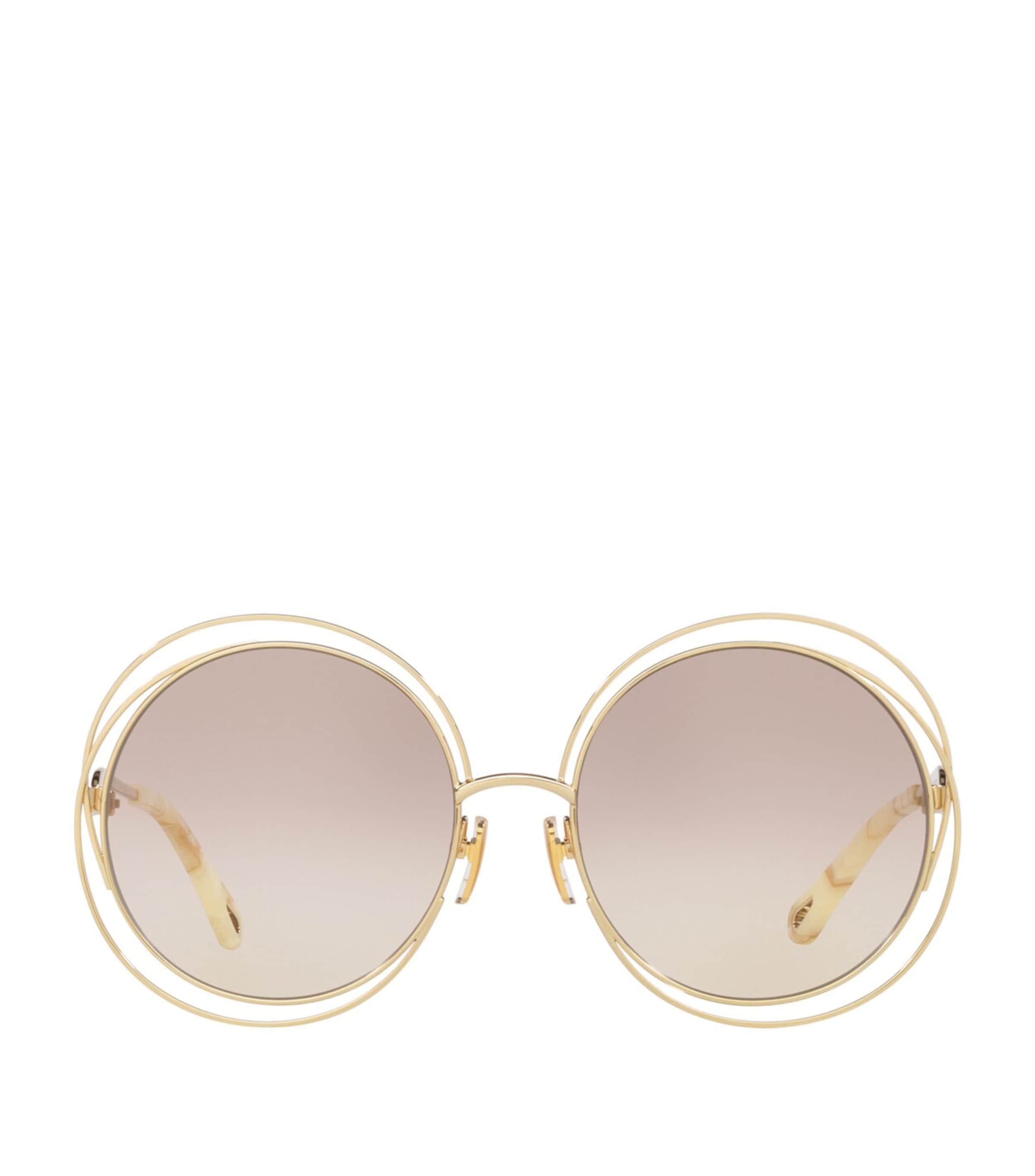 Gold Round Carlina Sunglasses