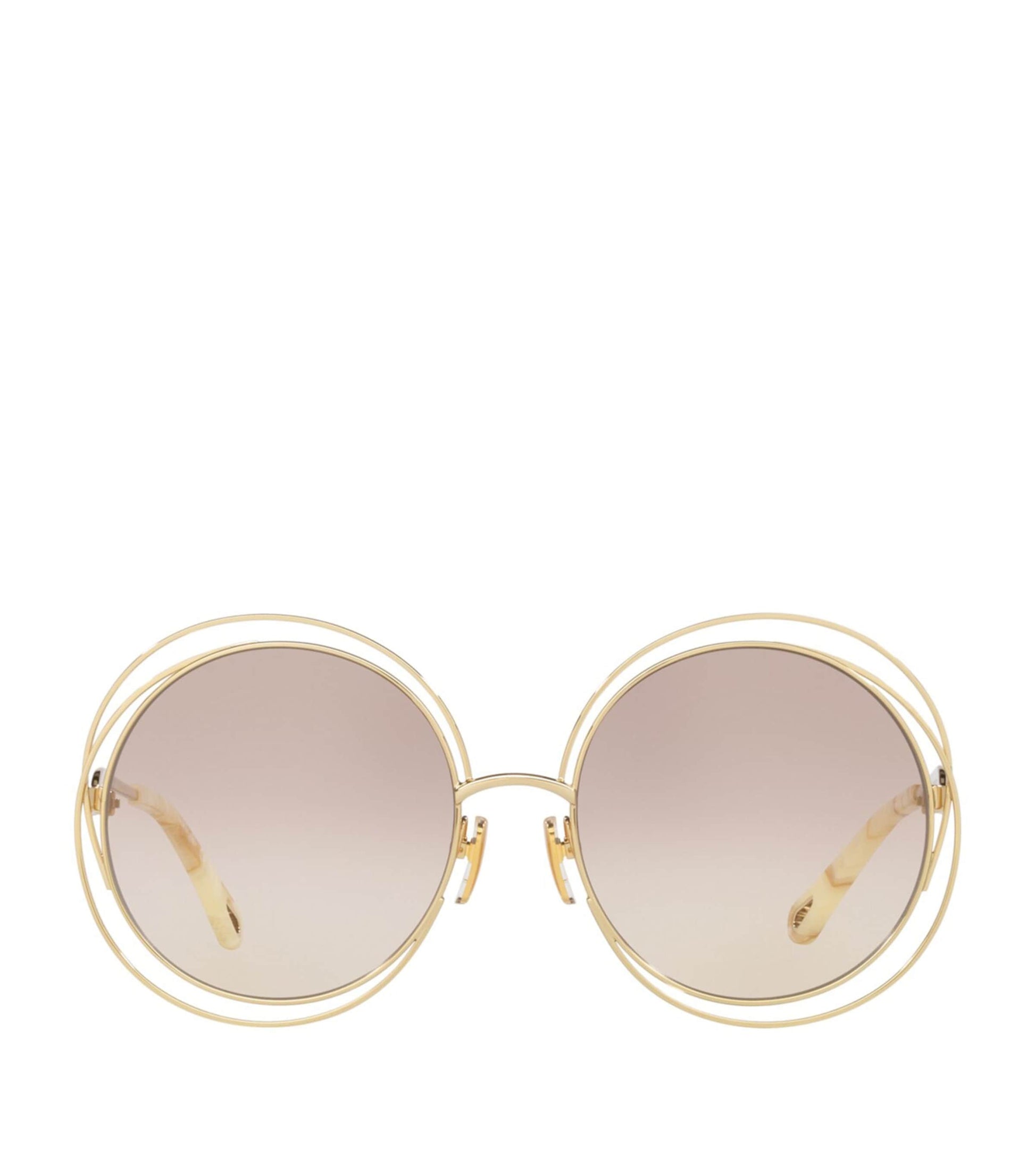 Gold Round Carlina Sunglasses