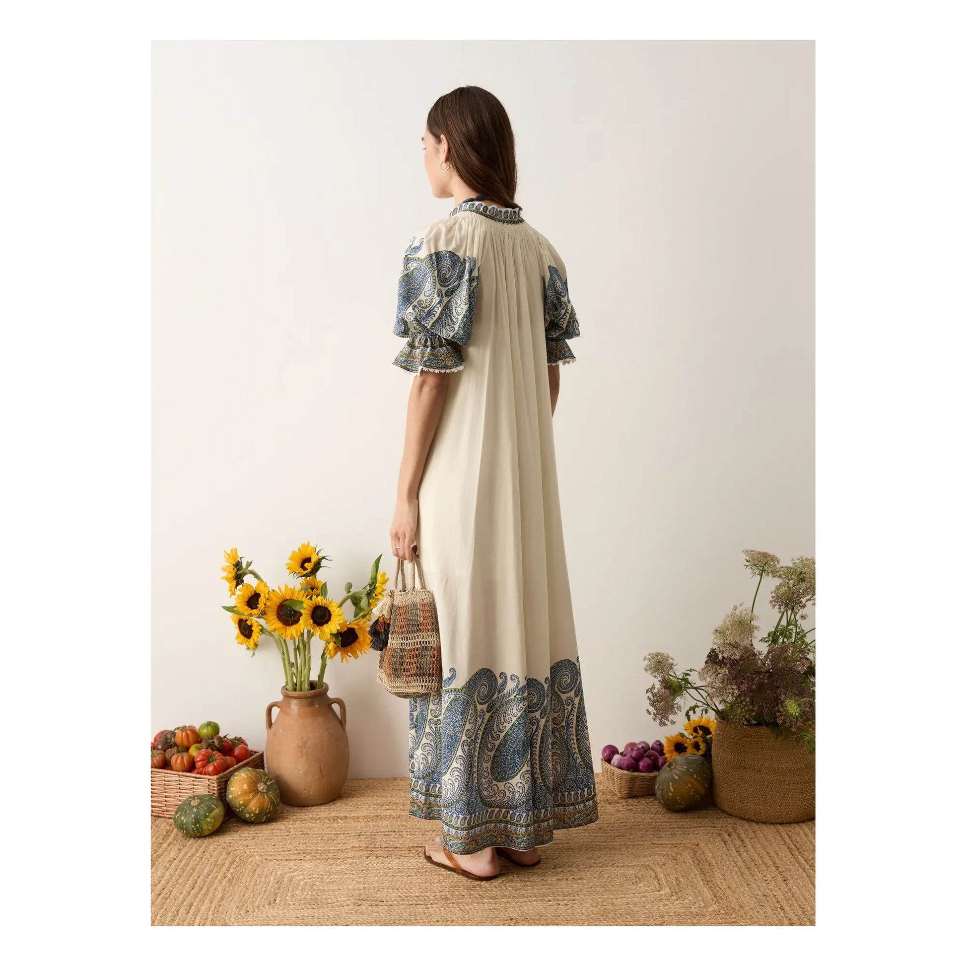 Boteh - Arcadia Cotton Dress | Lapis-lazuli