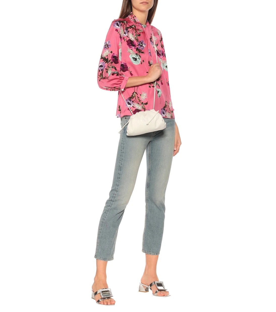 Roger Vivier - صندل بيكيفيف 45 من الجلد الميتاليك