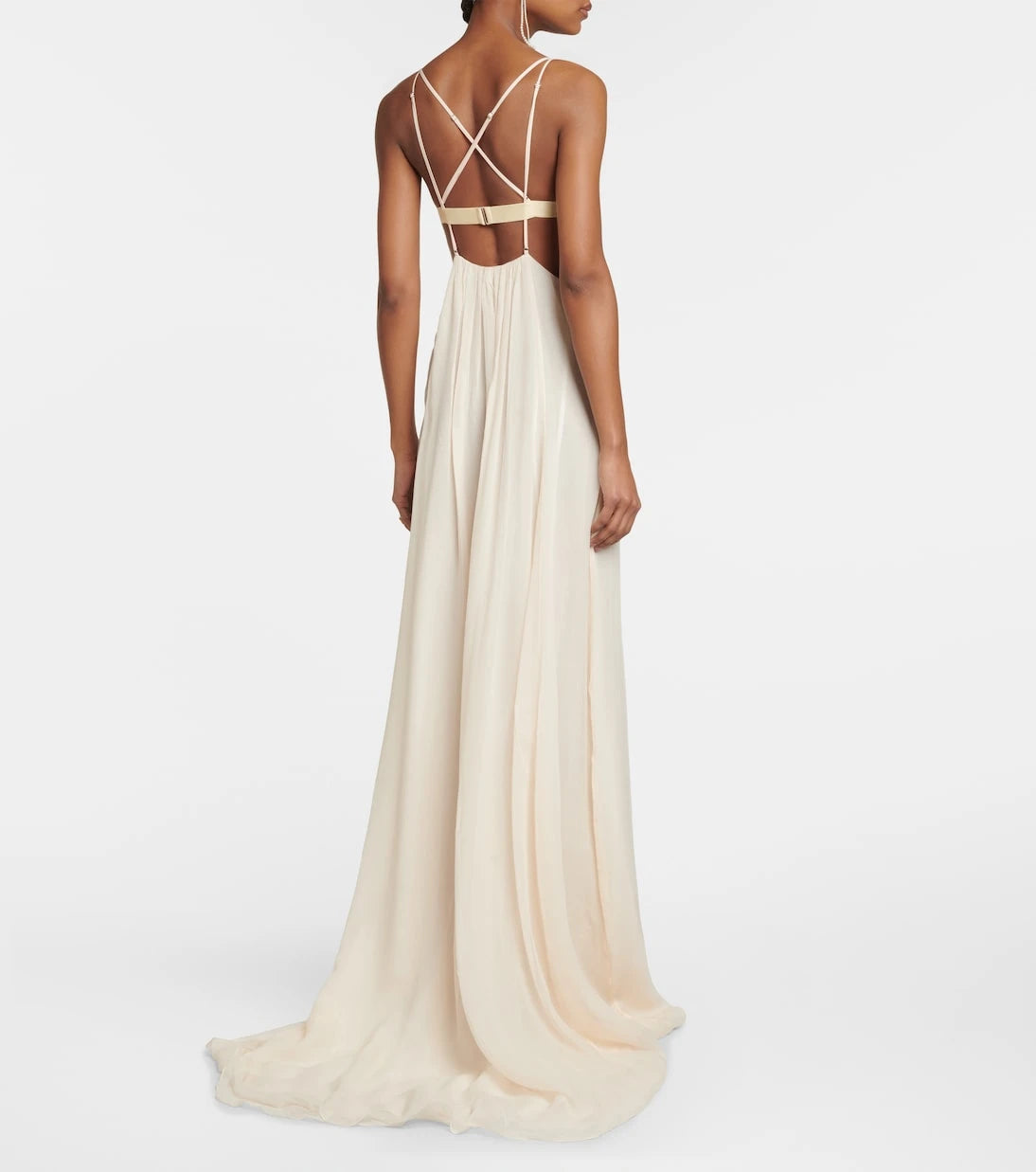 Nensi Dojaka - Bridal cutout silk chiffon gown