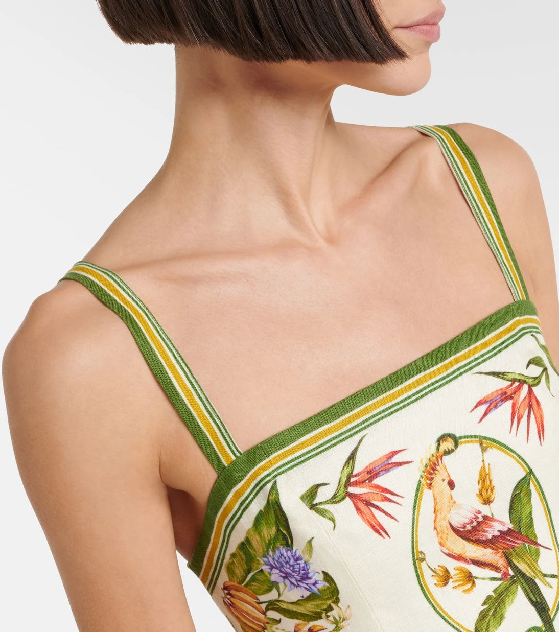 Farm Rio - Printed linen minidress