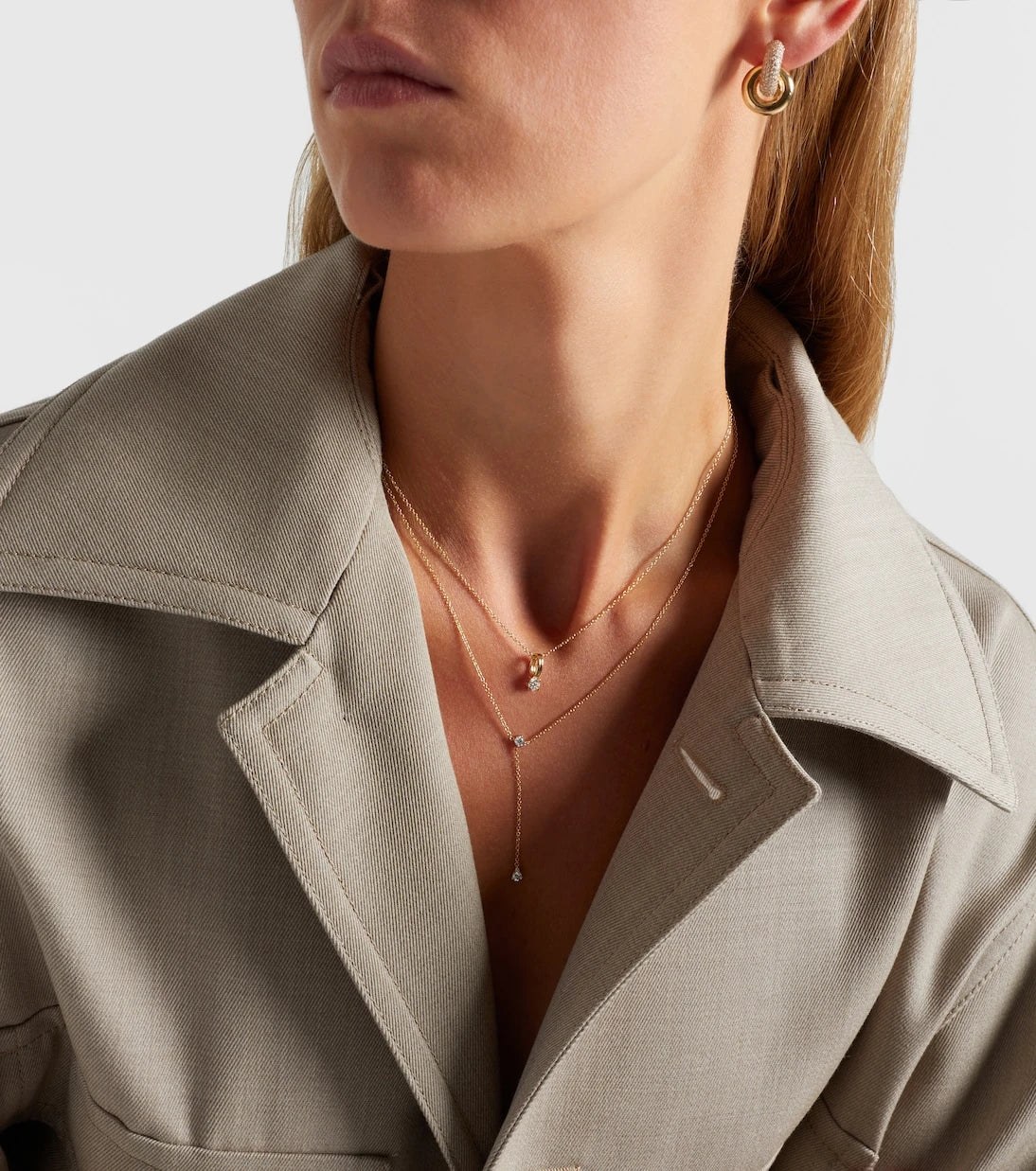 Stone and Strand - 14kt gold charm necklace with diamonds