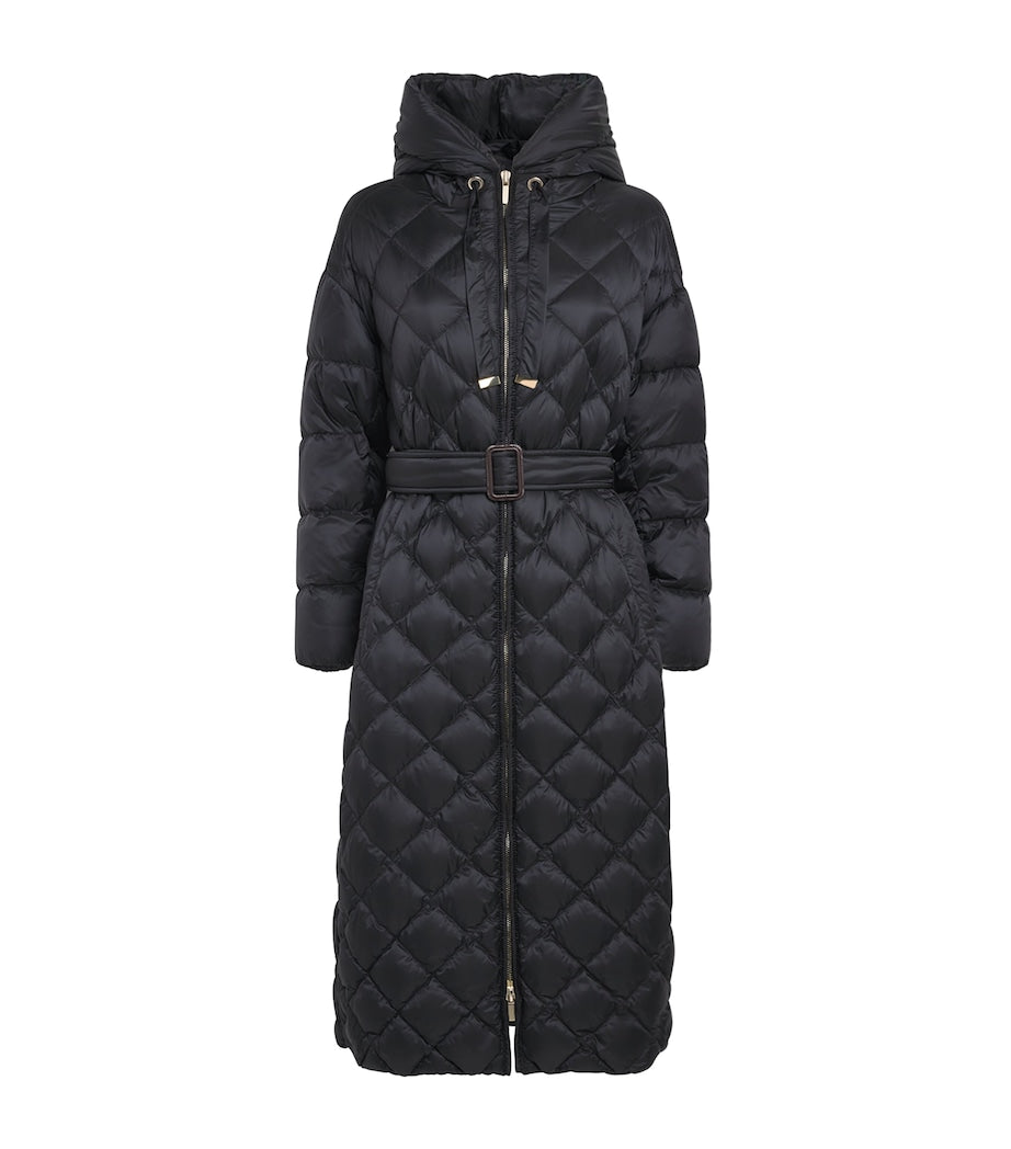 Max Mara Black The Cube Quilted Down Parka Coat