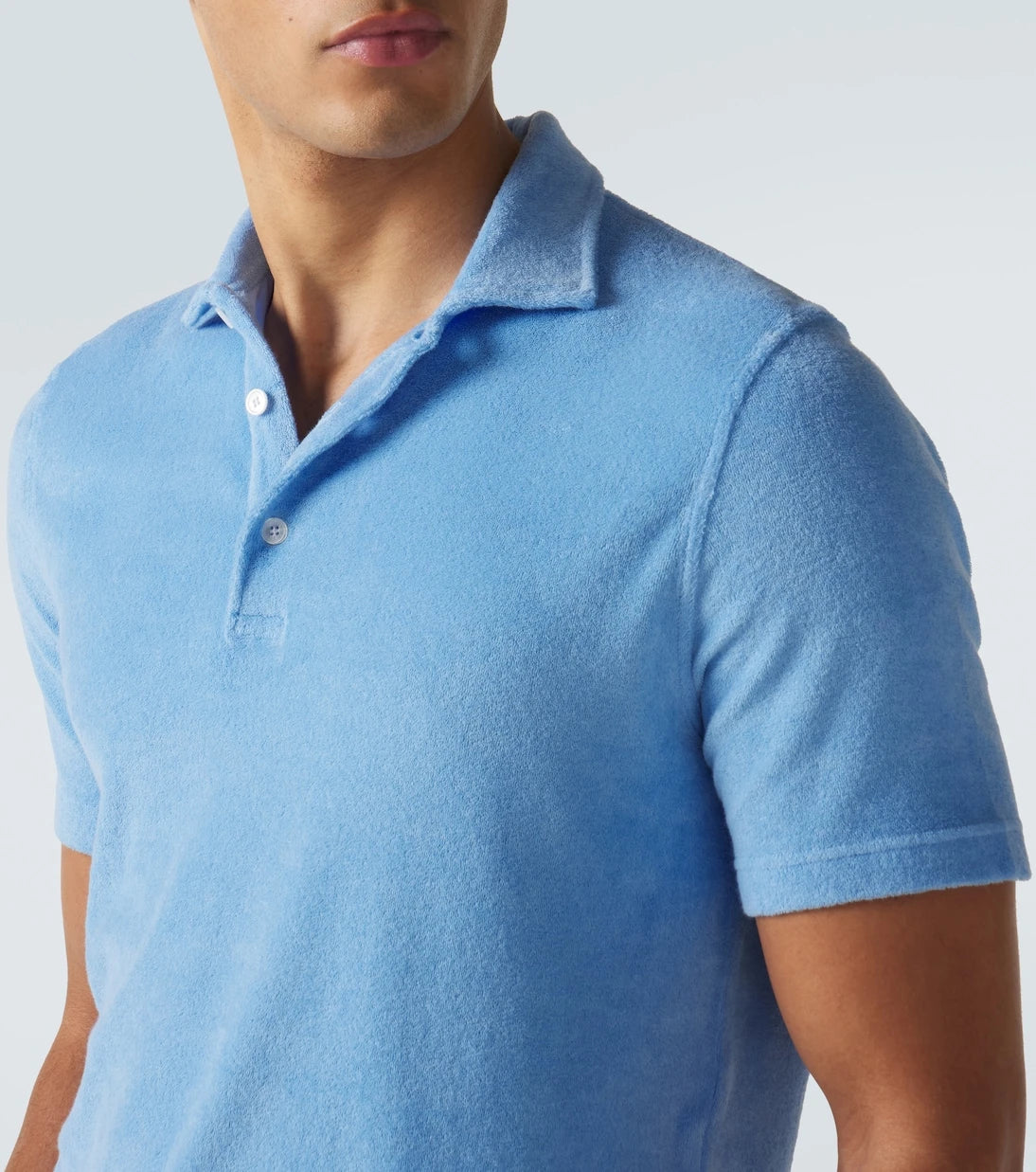 Fedeli - Cotton terry polo shirt