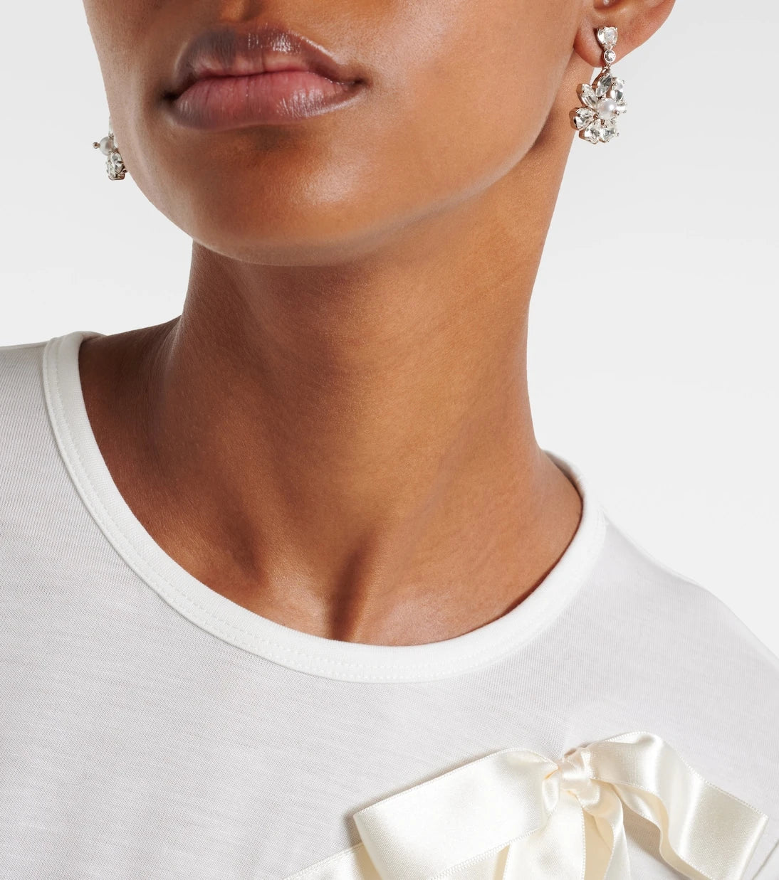 Simone Rocha - Embellished faux pearl drop earrings