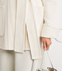 Eleventy White Wool Reversible Wrap Coat