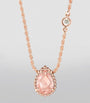 Rose Gold, Diamond and Pink Quartz Serpent Bohème Necklace