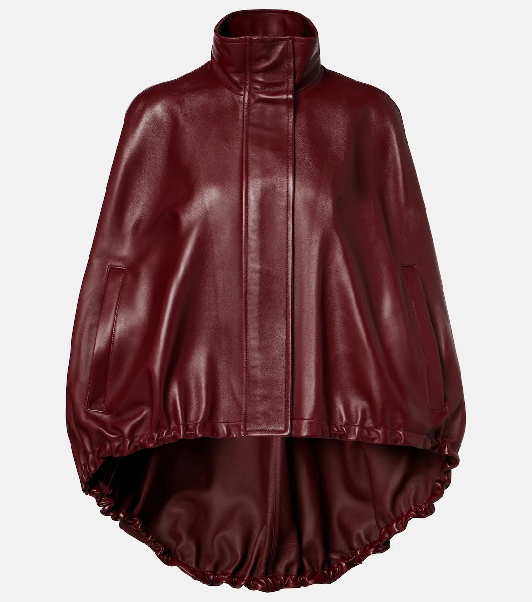 Balenciaga - كاب جلدي غير متماثل بكسرات