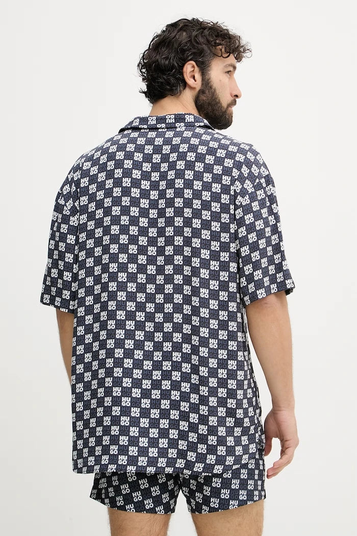 HUGO erkek plaj gömleği BEACH SHIRT RELAXED