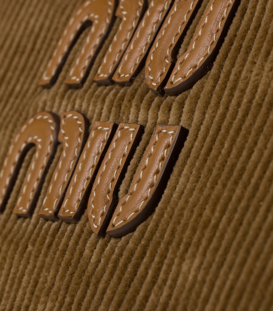 Miu Miu Brown Large Corduroy Ivy Tote Bag